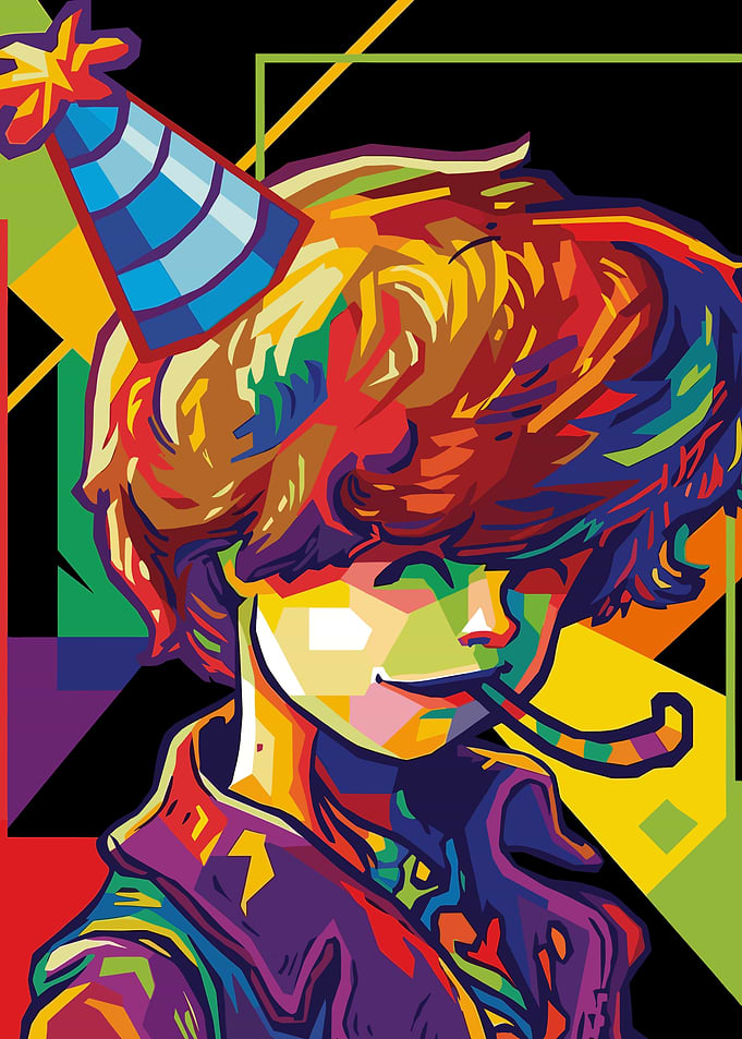 Colorful Portrait of a Good Kid