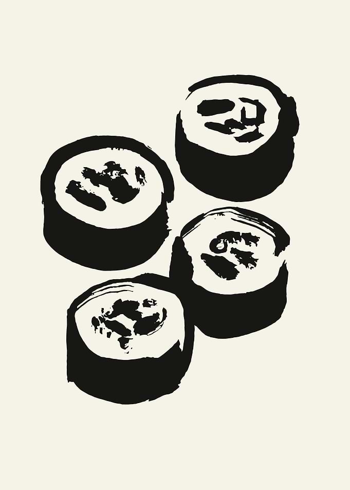 Four Sushi Rolls
