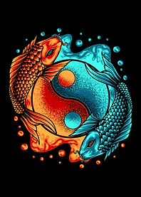 Yin Yang Koi Fish Symbol