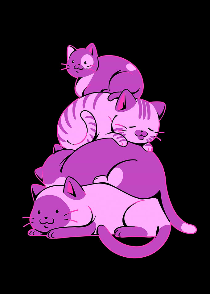 Kawaii Cat Pile
