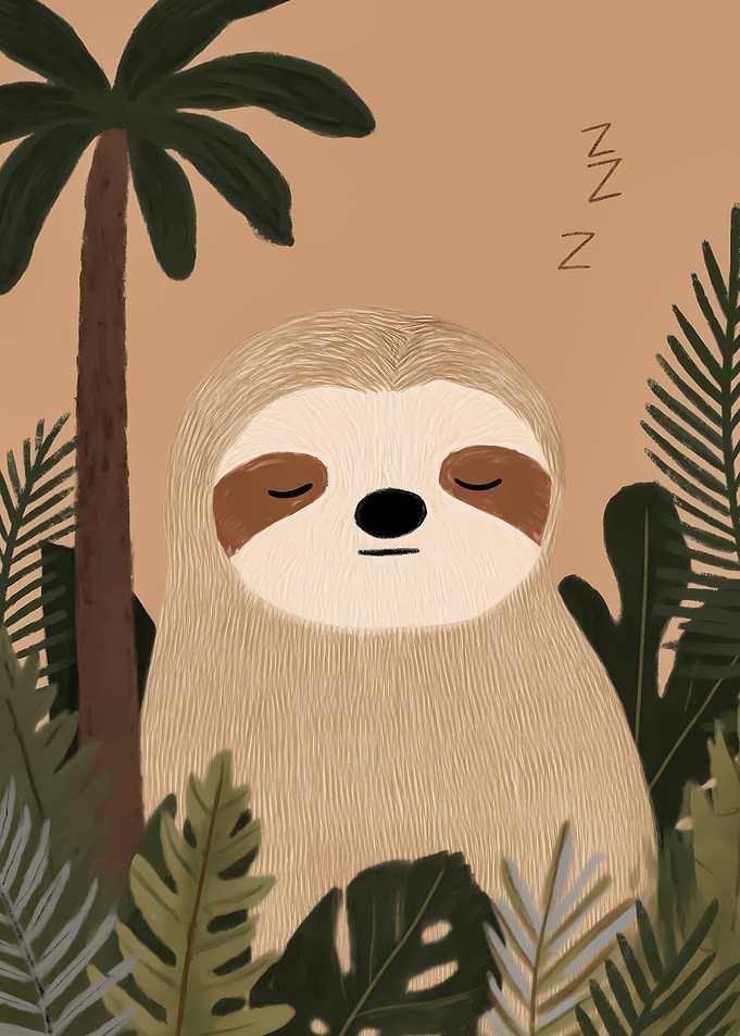 Sleeping Sloth in Jungle
