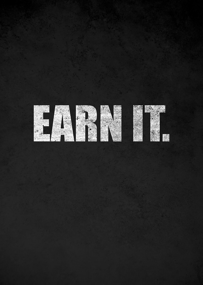 Earn It Text Art