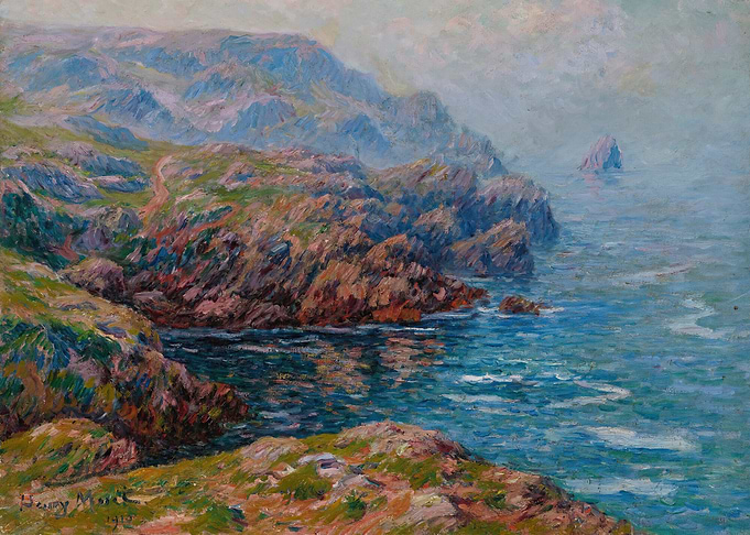 Coastal Rocky Landscape Painting