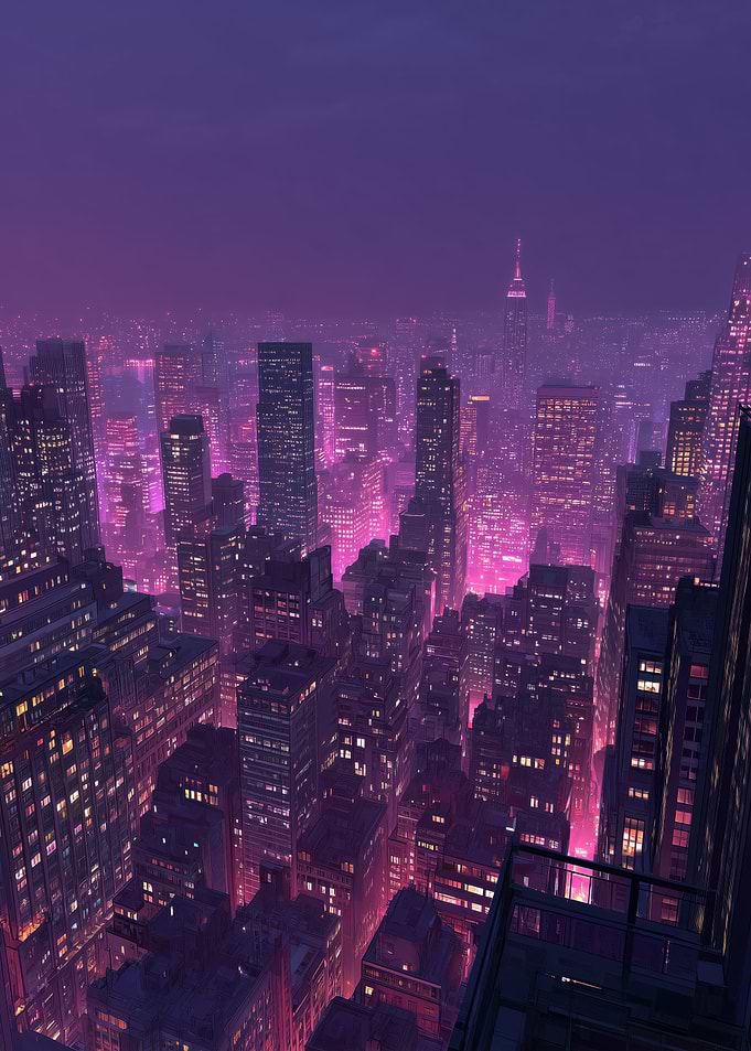 Neon Cityscape at Night
