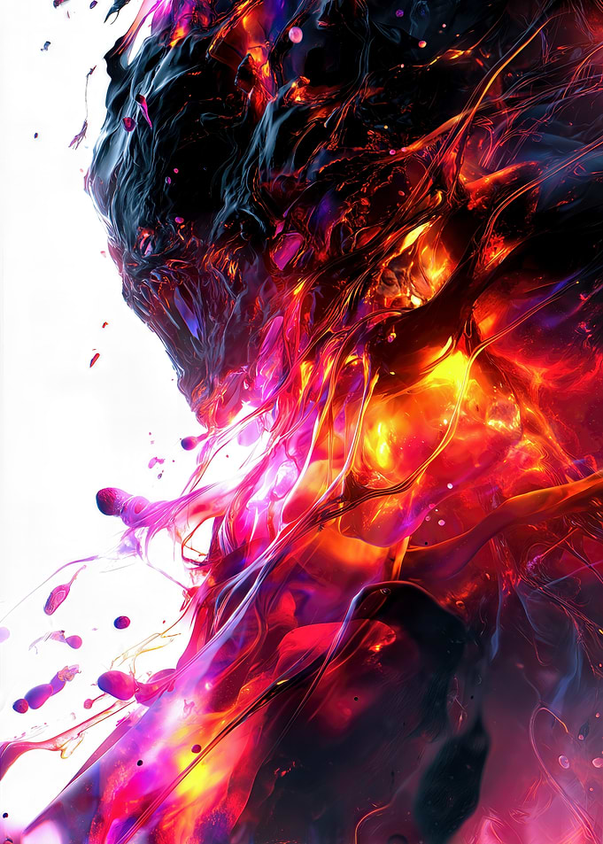 Fiery Abstract Creature