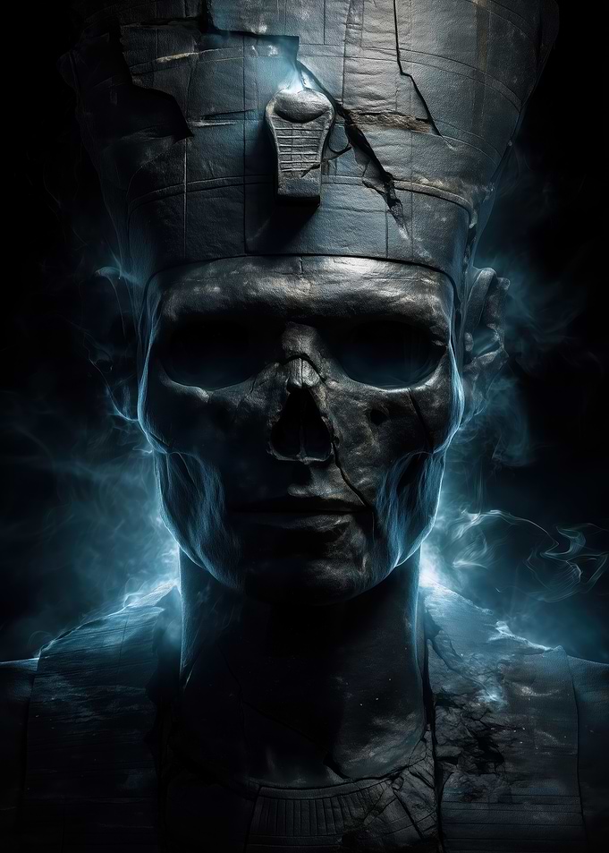 Scary Pharaoh Skull