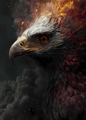 Fiery Eagle Portrait