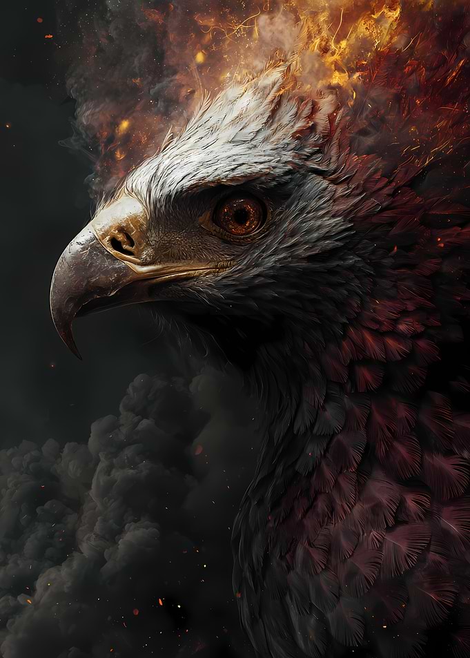 Fiery Eagle Portrait