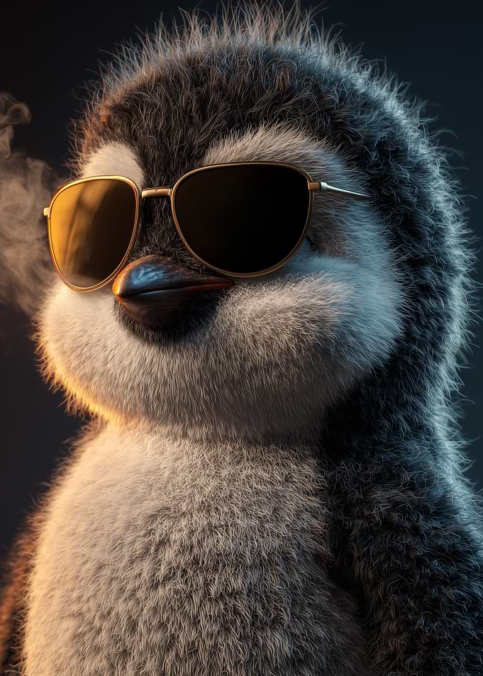 Cool Penguin Wearing Sunglasses