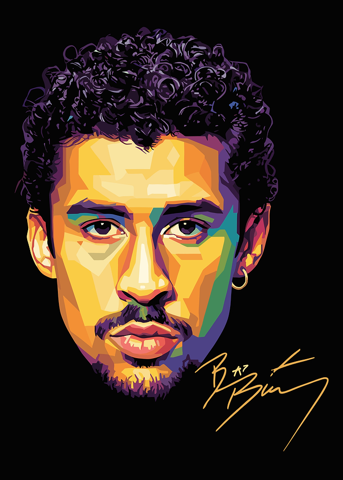 Bad Bunny Pop Art Portrait