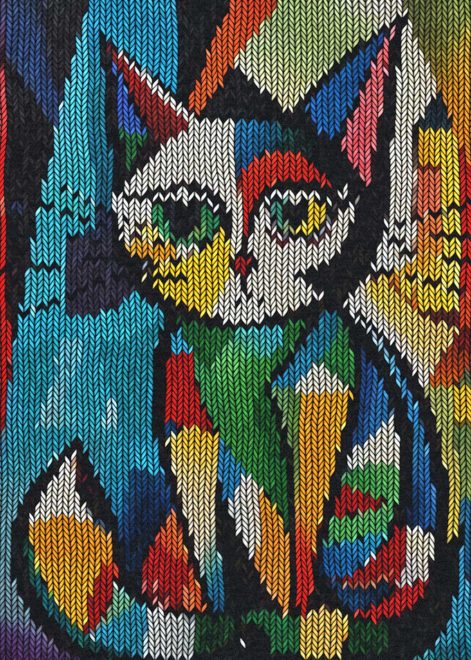 Knitted Cat Portrait
