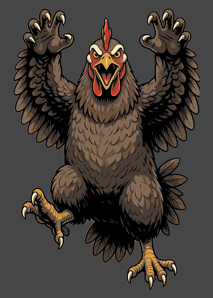 Angry Cartoon Chicken