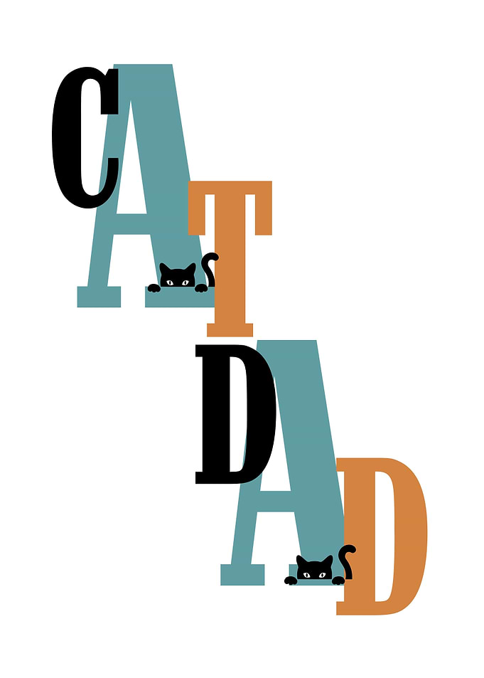 Cat Dad Text Art