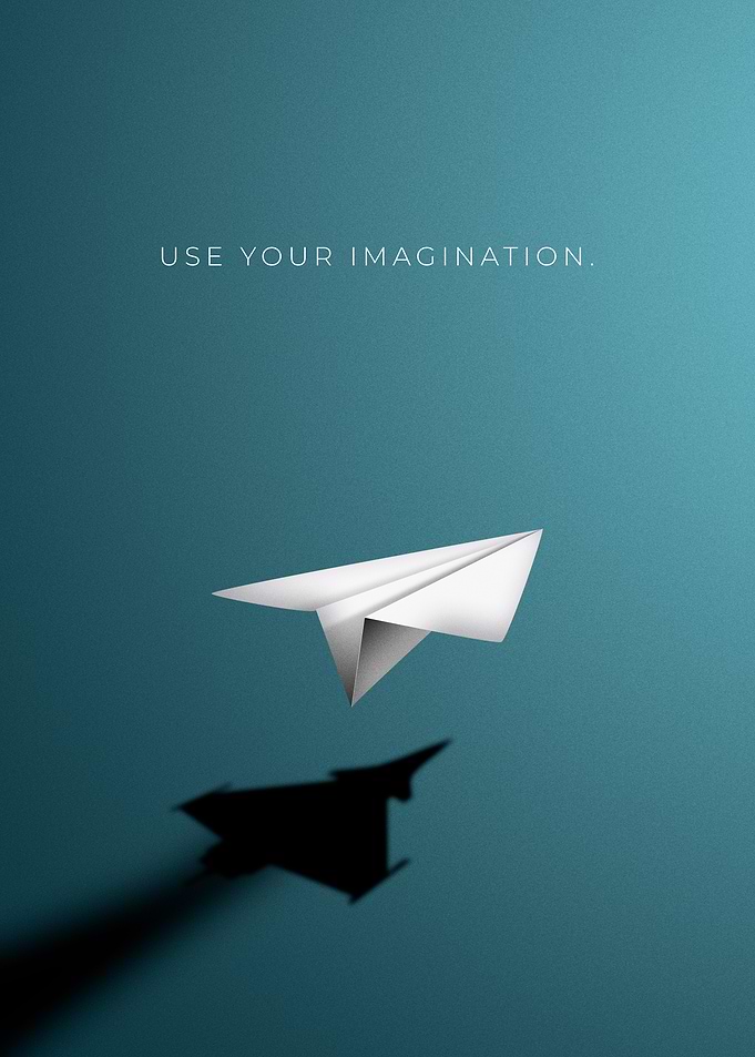 Use Your Imagination Fighter jet Poster