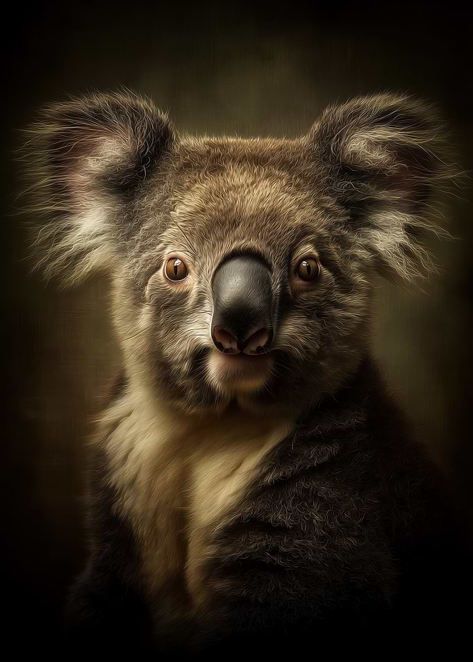 Close-up Portrait of a Koala