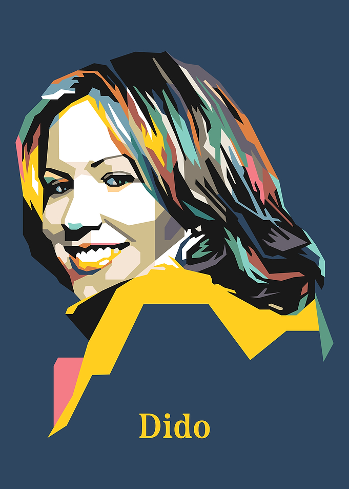 Dido Pop Art Portrait WPAP
