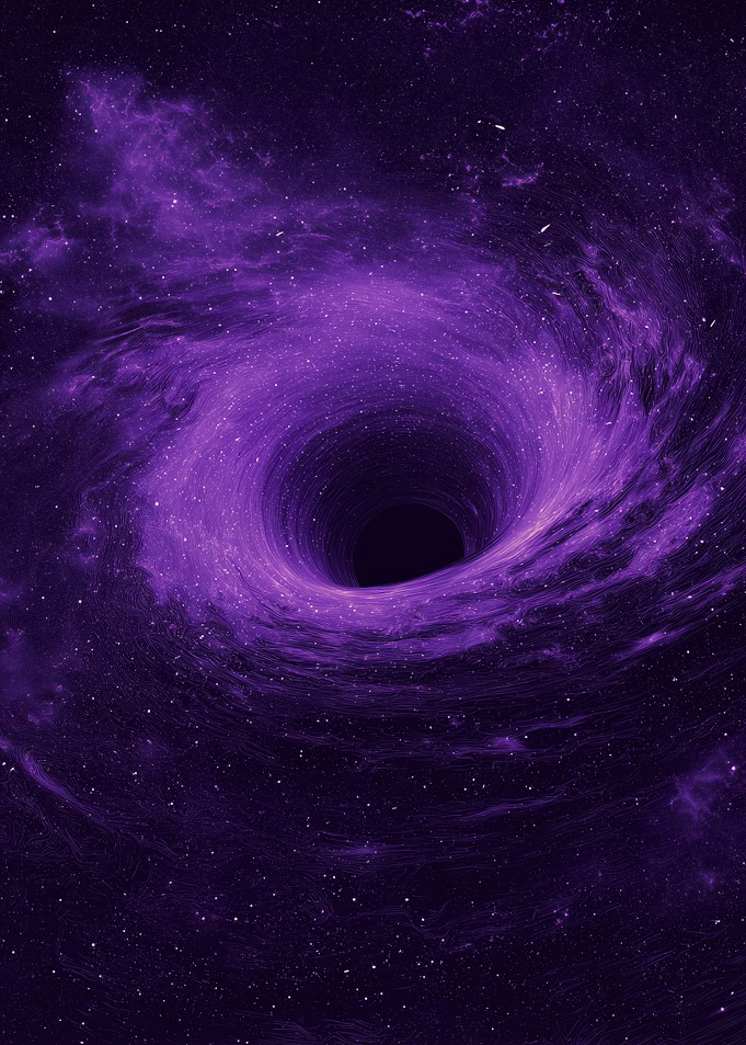 Purple Black Hole Galaxy