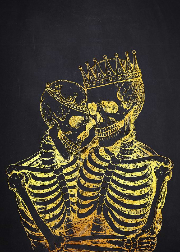 Golden Skeletons with Crowns