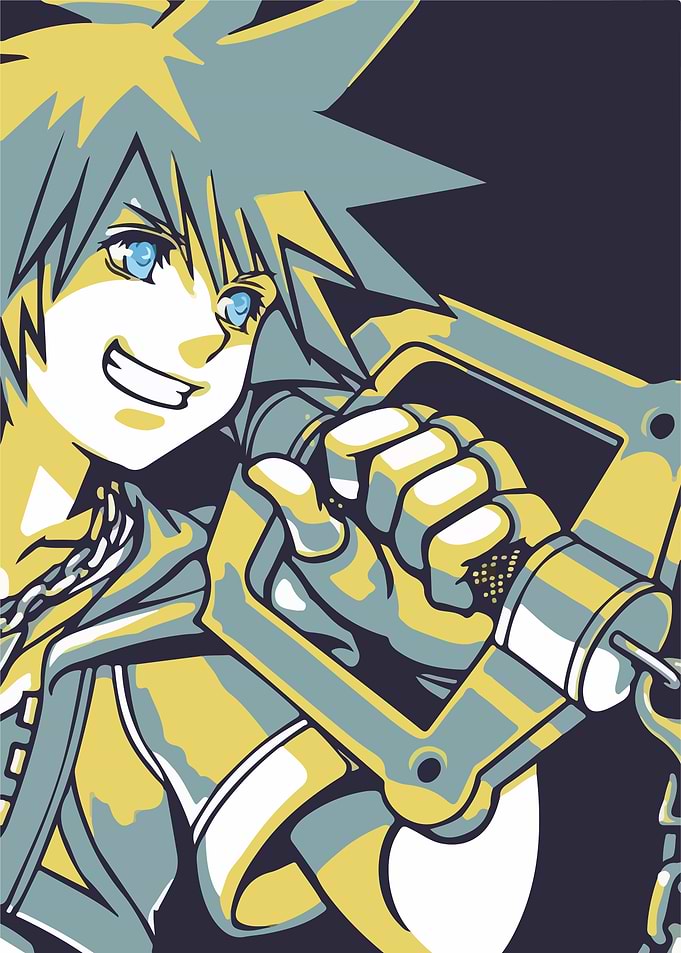 Sora Kingdom Hearts with Keyblade