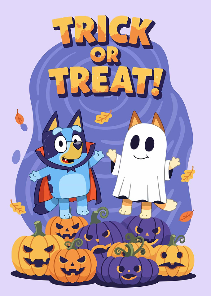 Bluey and Bingo Halloween Trick or Treat