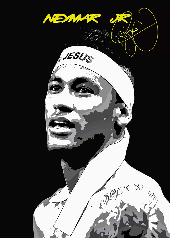 Neymar Jr. Pop Art Portrait