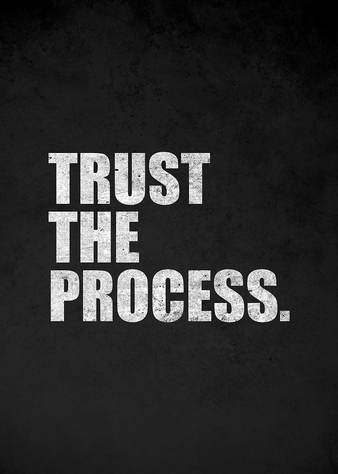 Trust The Process Motivational Text