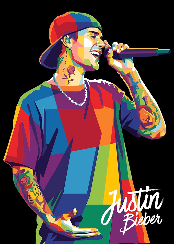 Justin Bieber Pop Art Portrait