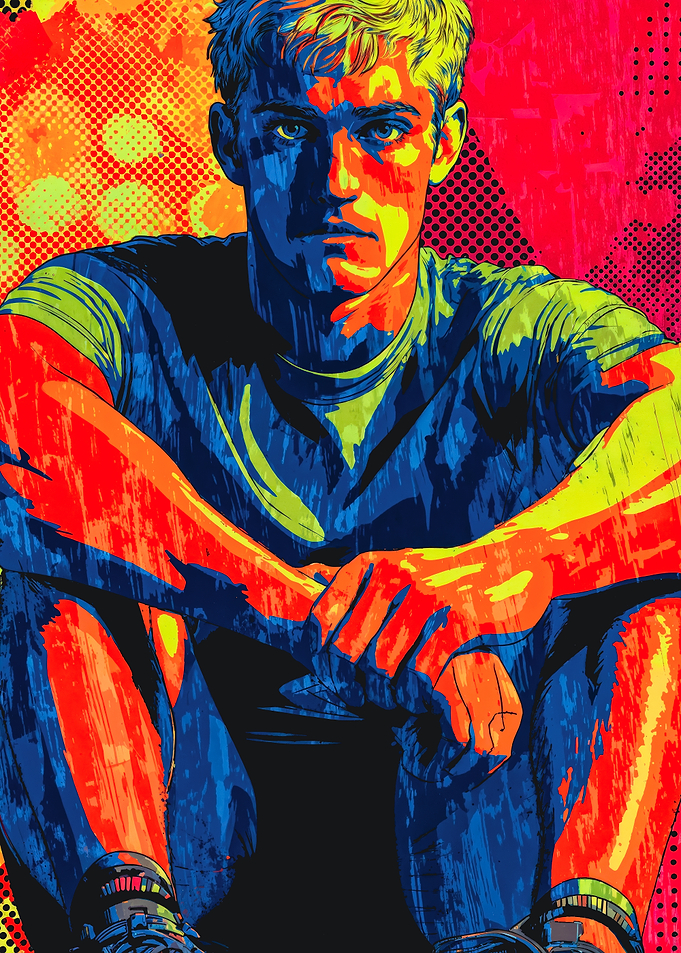 Pop Art Youth Vibrant Portrait