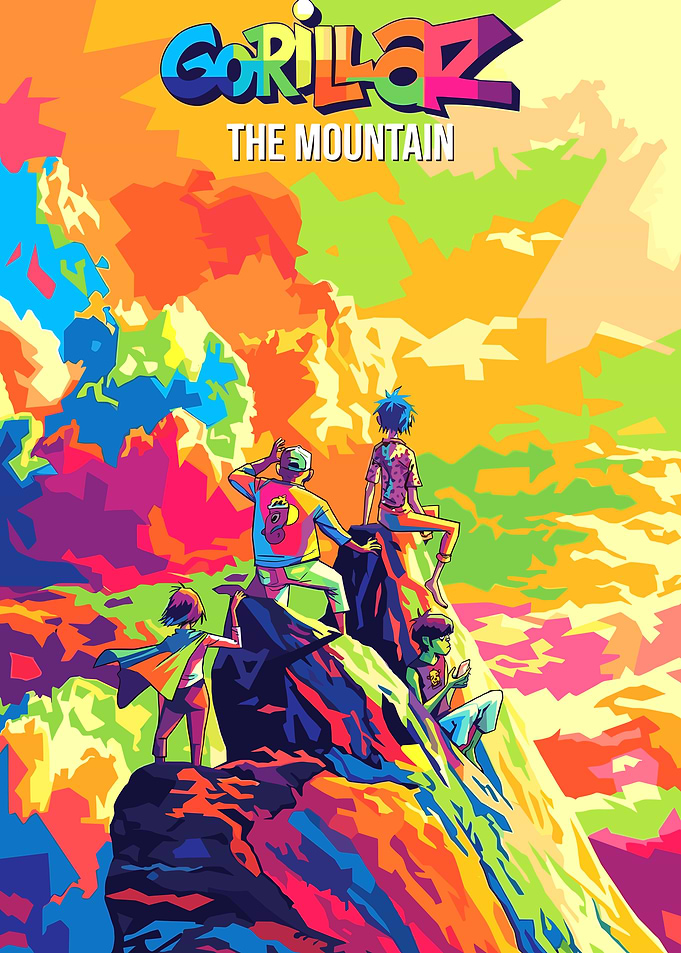 Gorillaz The Mountain Pop Art