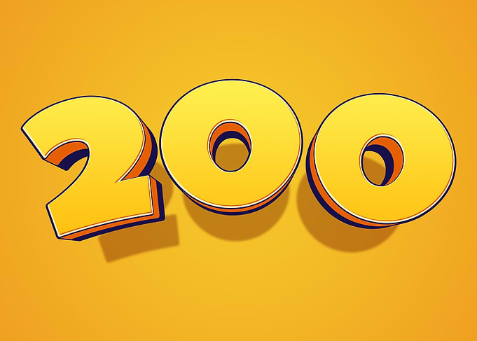 3D Number 200