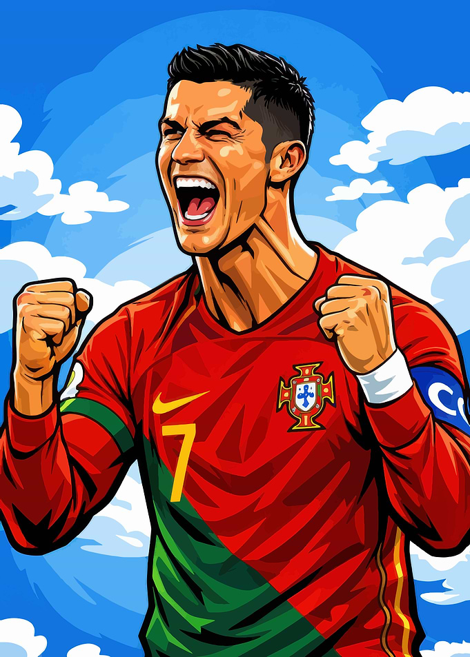 Cristiano Ronaldo celebrating a goal