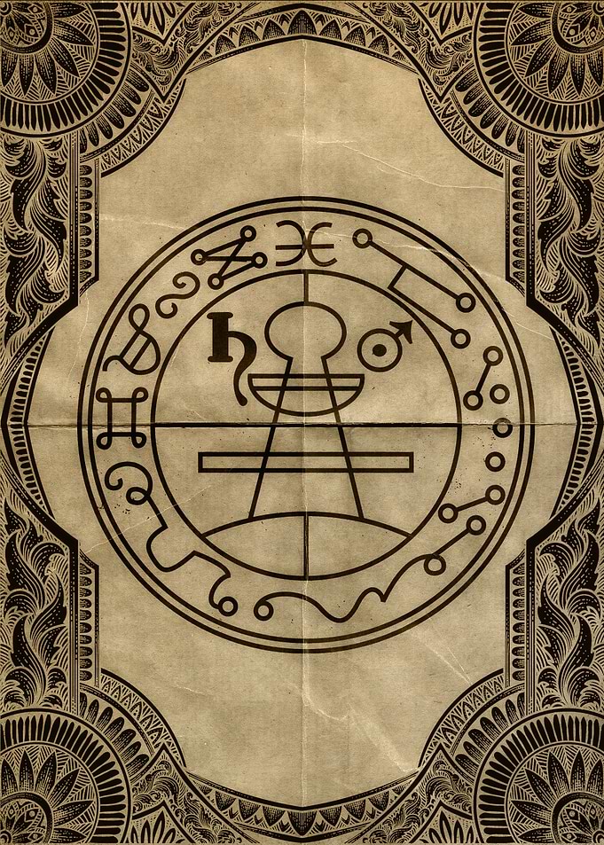 seal Symbol on Aged Paper