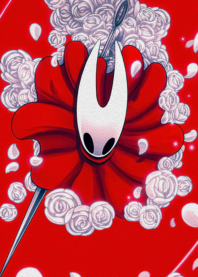 Hornet surrounded by roses
