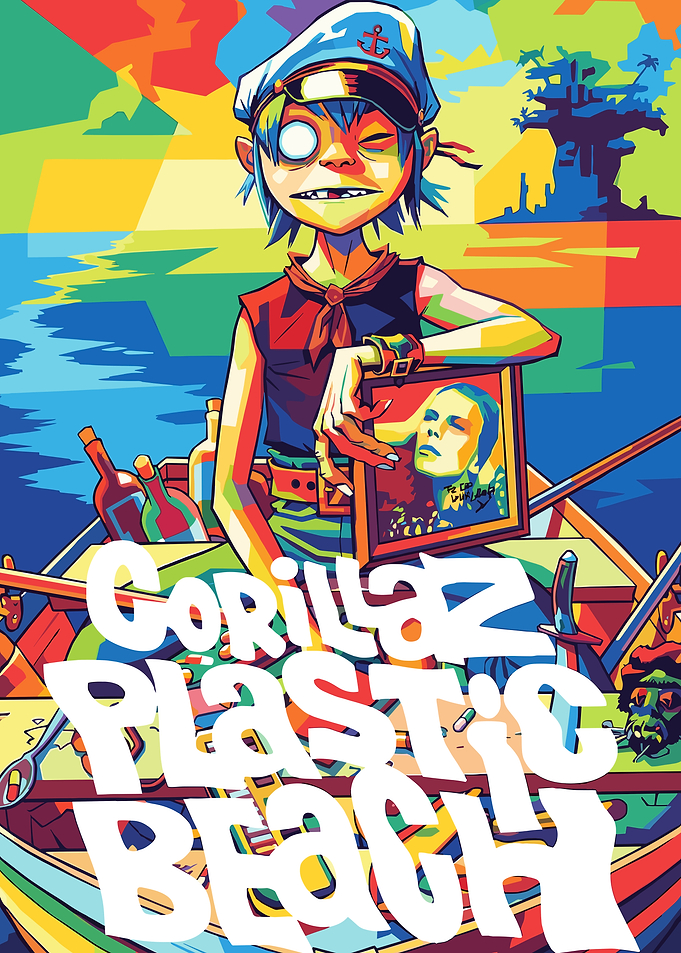 Gorillaz Plastic Beach Album Art