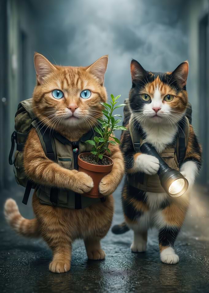 Cats on an adventure