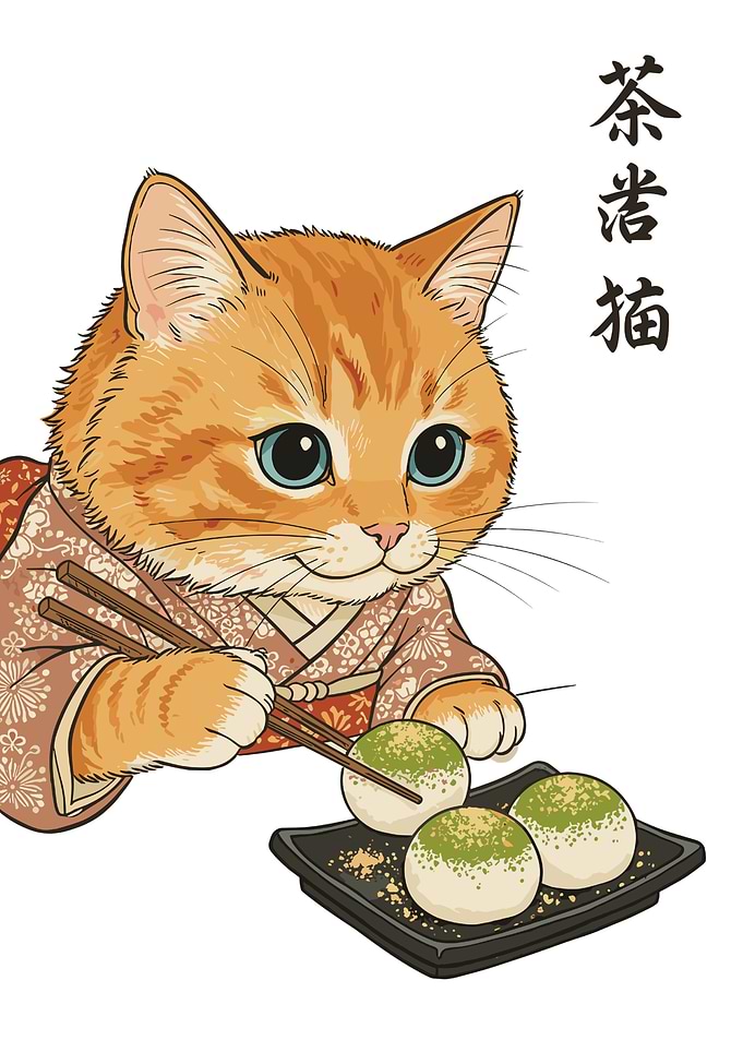 The Matcha Mochi Master Cat