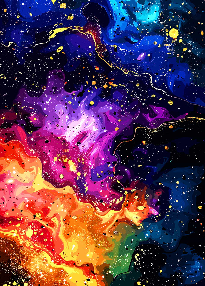 Vibrant Cosmic Nebula