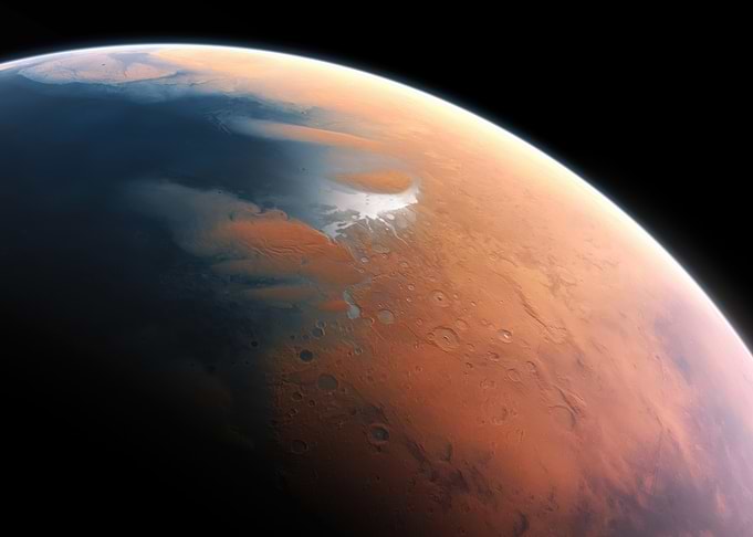 Mars Polar Ice Cap