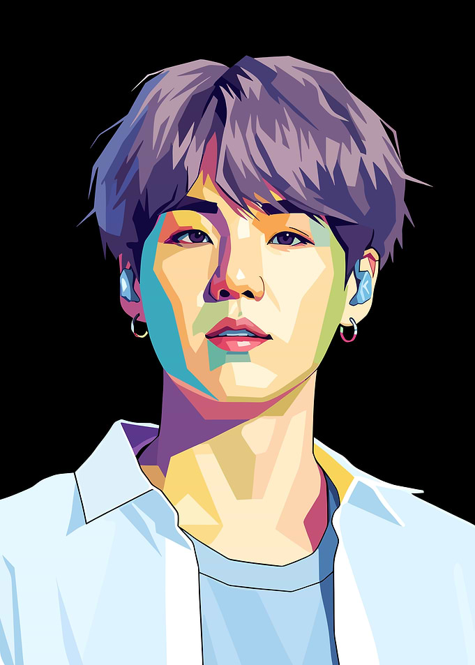 Pop Art Portrait of Suga