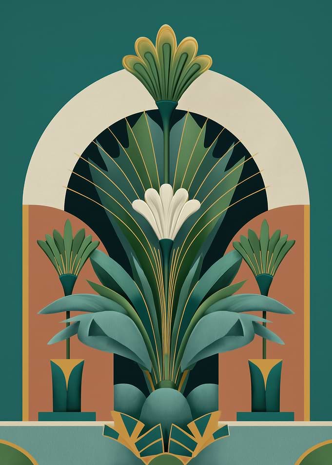 Art Deco Floral Arrangement