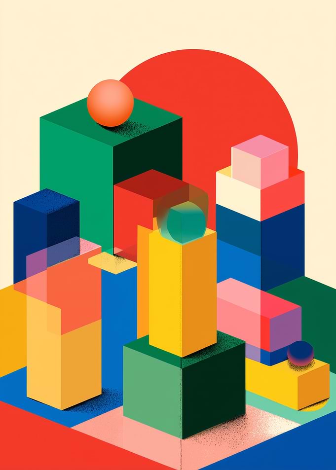 Modern Geometric Abstract Poster