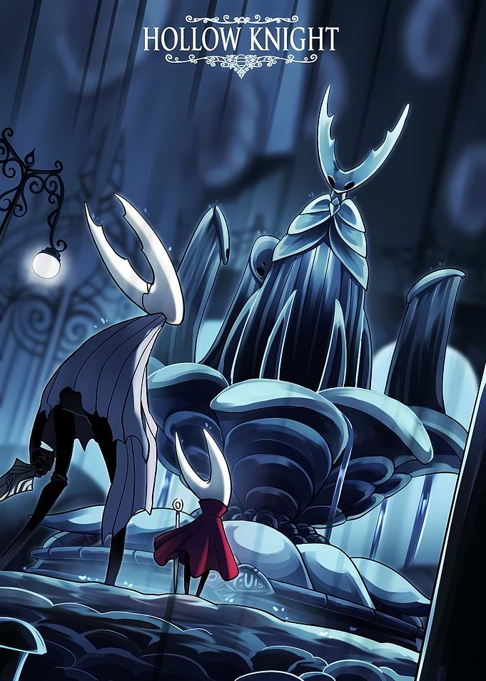 Hollow Knight Characters in Blue Setting