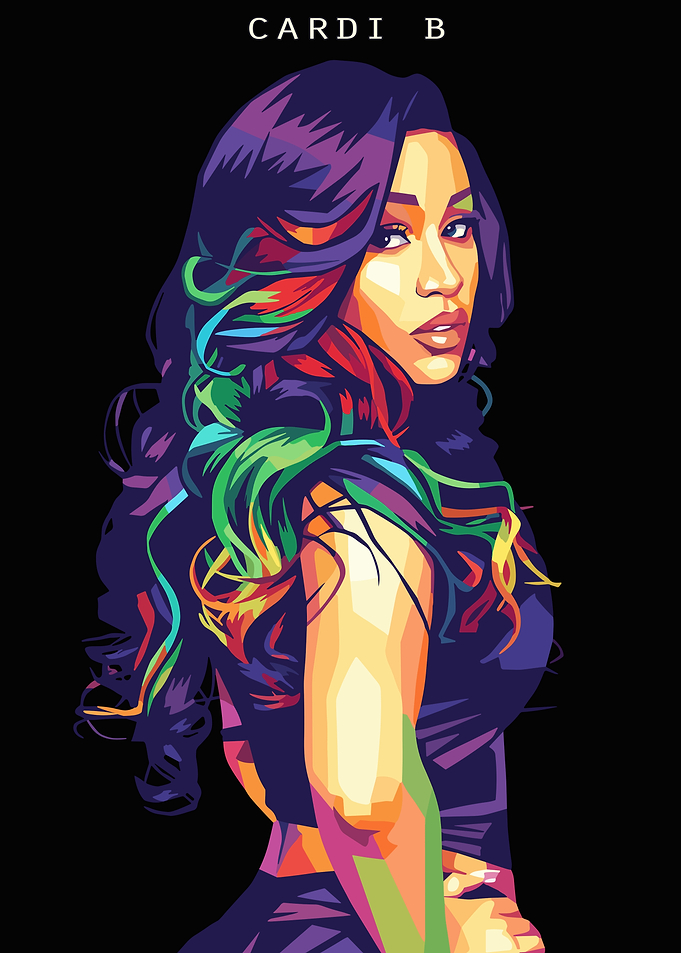 Cardi B Pop Art Portrait