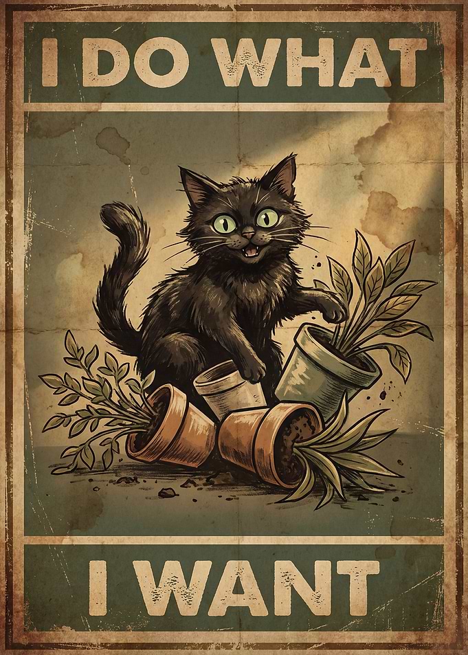 Black Cat 'I Do What I Want' Poster