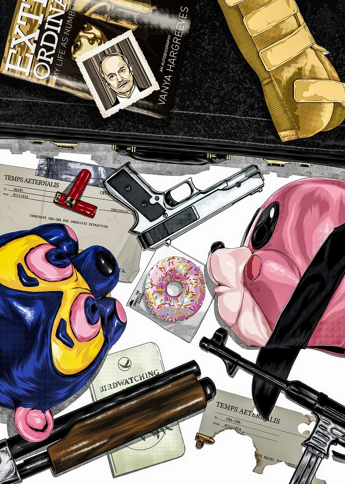 Pop Art Crime Collage – Dark Humor Cinematic Poster
