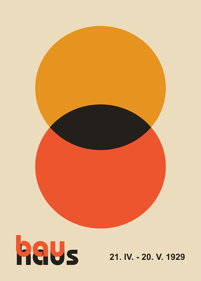 Bauhaus with Circles and Text
