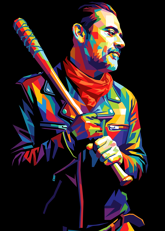 Negan with Lucille Pop Art