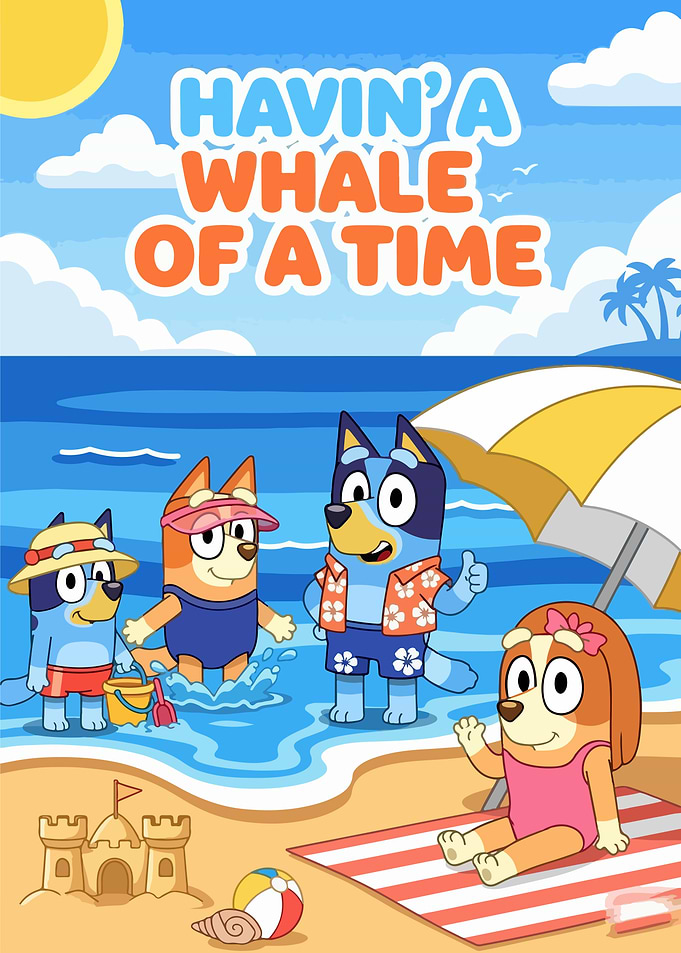 Bluey Characters at the Beach