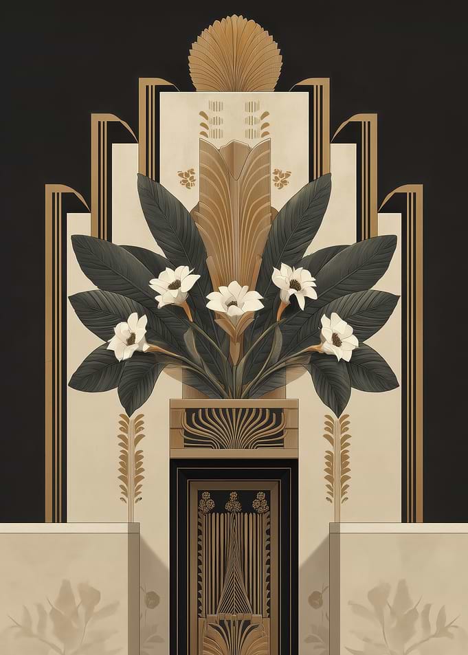 Art Deco Floral Arrangement