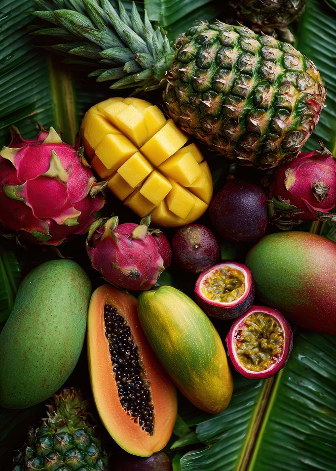 Assortment of Tropical Fruits